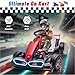 Wanan Electric Go Kart with Adjustable Seat, 24V Licensed BMW Drift Kart with Dual 2 x 200W Motors, Crazy Go Cart for Kids Ages 6-12, LED Lights, Drift Mode and 2 Speed (Red, 24V)