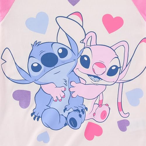 Image of Disney Lilo and Stitch Frozen Minnie Mouse Princess Girls Long Sleeve Shirt and Pants Set for Infant to Big Kids