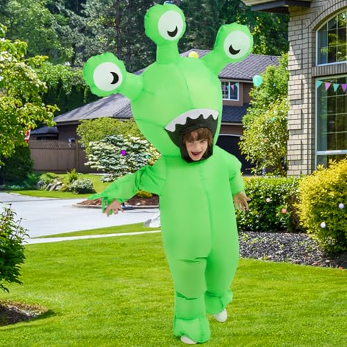 Disfraz inflable de alienígena para niños y adolescentes miniatura 3