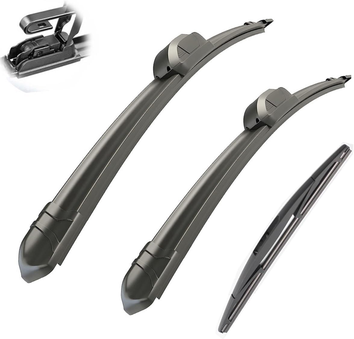 DZTYNKO Car Windscreen Wiper Blades Set for Suzuki Splash 2008-2014 22in+16in+10in, Front Window Wipers for Clear Visibility, Replacement Wiper Blades