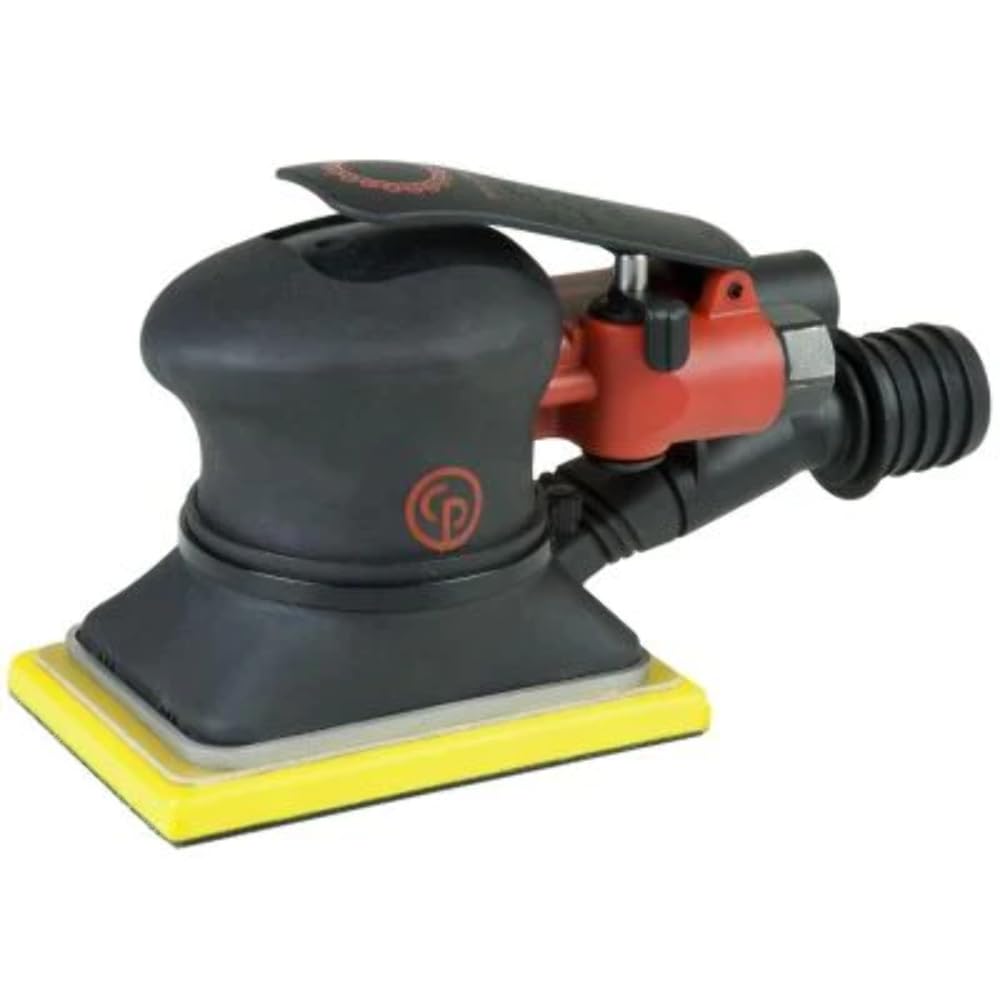 Chicago Pneumatic CP7263CVE - Air Jitterbug Sander Tool, Home Improvement, Woodworking Tools, Polisher, Rectangle Pad, Ctrl. Vacuum, Hook & Loop, 3 x 4 1/4 Inch (74 x 109 mm), 0.28 HP /210W - 10000RPM