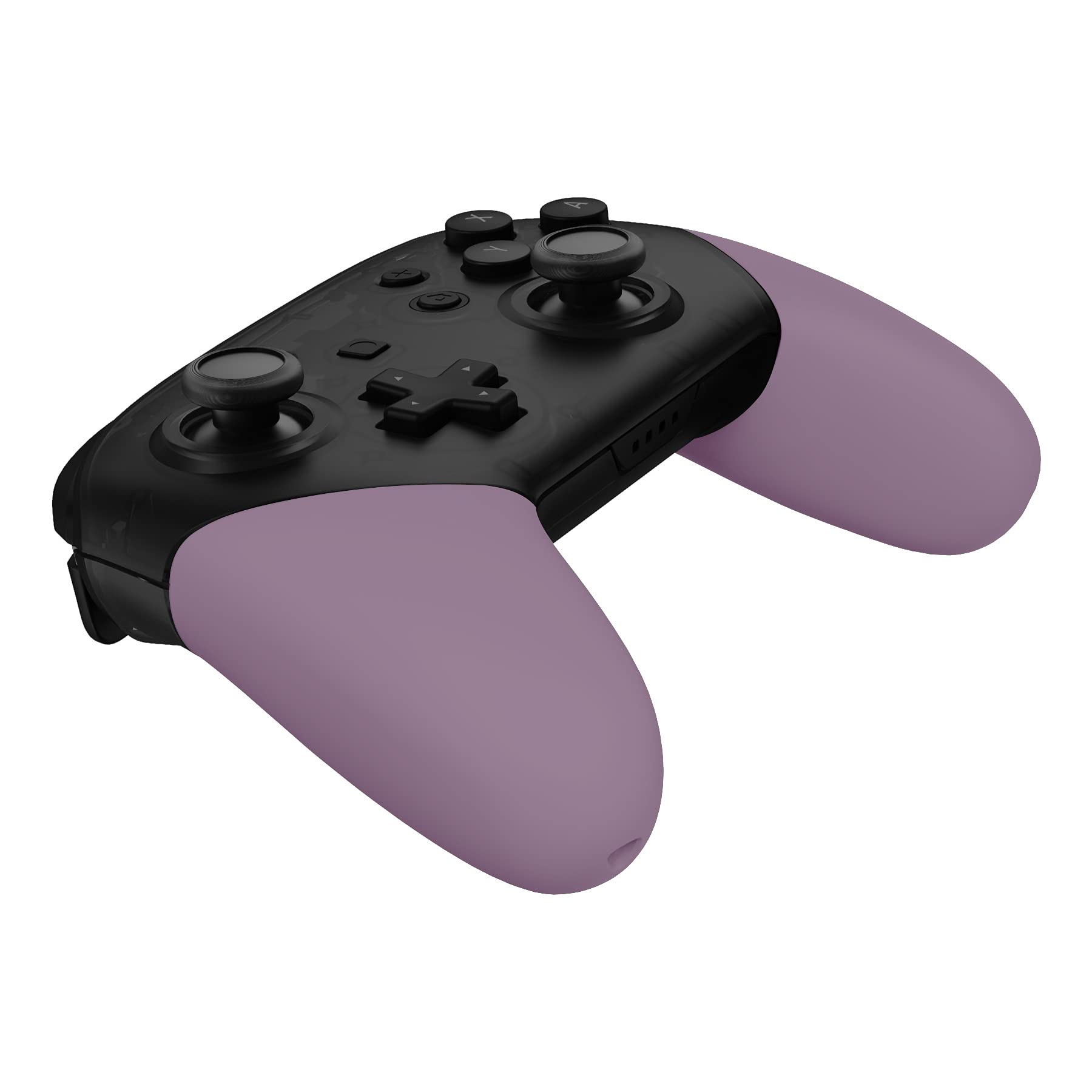 eXtremeRate Carcasa de Grip para Nintendo Switch Pro - Repuestos DIY Mango de Agarre Tacto Suave, Placa de Empuñadura para Nintendo Switch Pro Mando - No Incluye Control (Violeta Grisáceo) — view 8