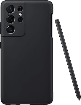A-creator S Pen Replacement Galaxy S21 Ultra Silicone Case Black for Samsung Galaxy S21 Ultra 5G