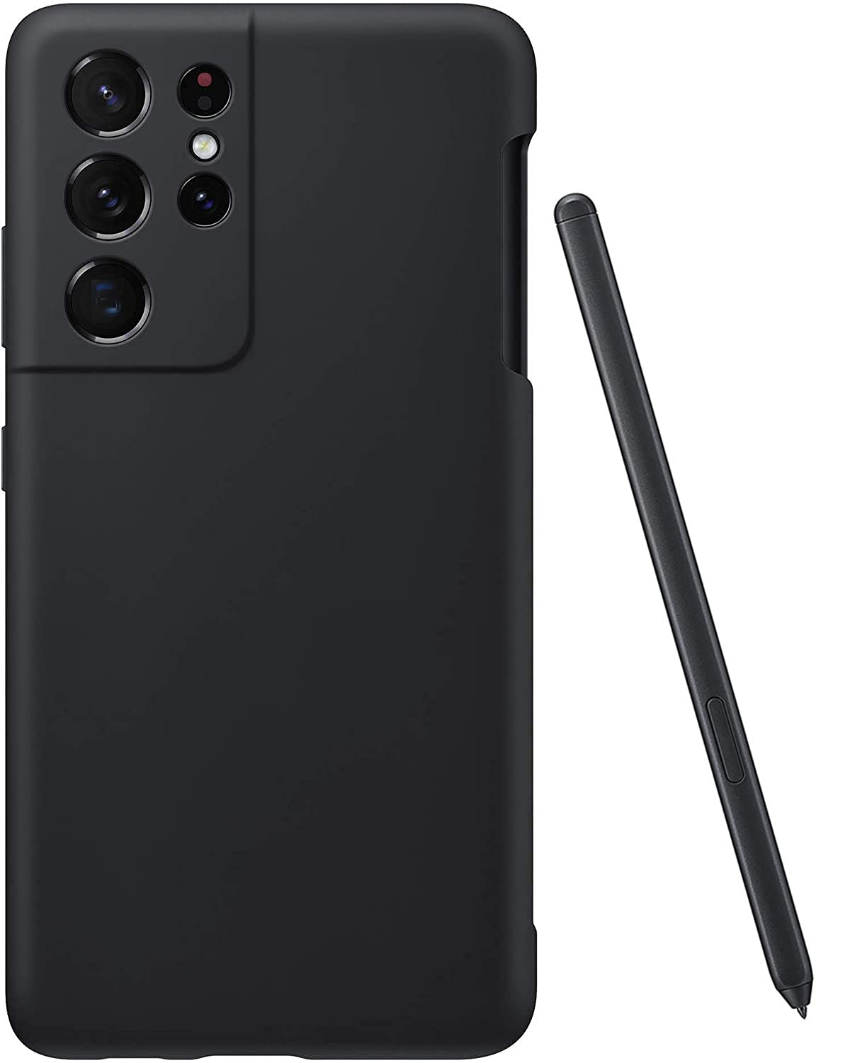A-creator Galaxy S21 Ultra Silicone Case with S Pen Replacement for Samsung Galaxy S21 Ultra 5G (Black)