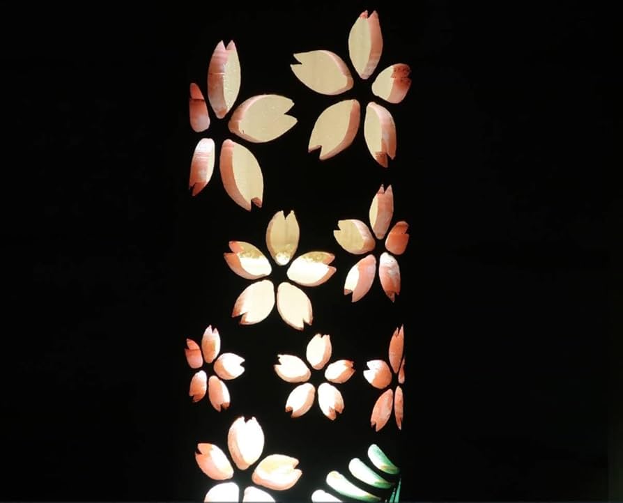 Amazon.co.jp: 竹灯り竹あかり竹灯籠 彩の灯り 彩桜 : ホーム