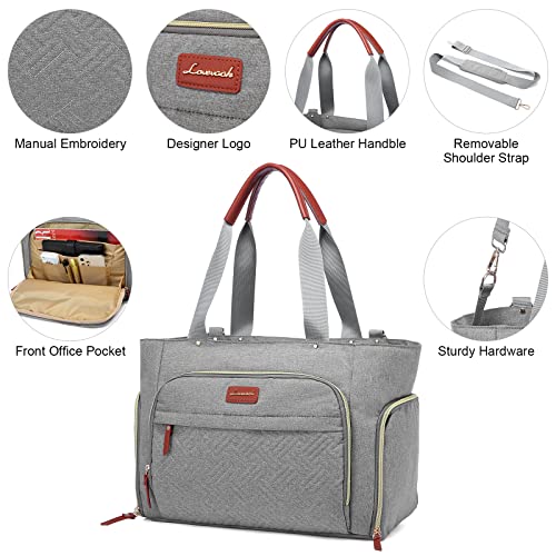 Lovevook Breast Pump Bag, Diaper Bag Tote 3Pcs Set, Work Bag For Breastfeeding Mom With 15 Inch Laptop Pocket, Cooler Bag & Changing Pad Fit Most Breast Pumps Like Spectra S1/S2 thumb #5