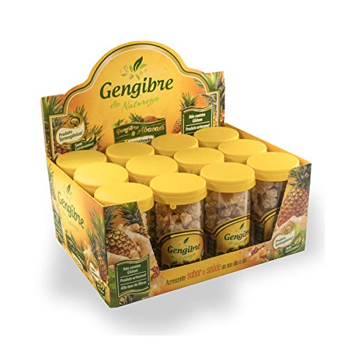 Cristais de Gengibre com Abacaxi Display com 12 un. - Gengibre da Natureza