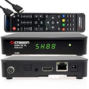 OCTAGON SX88+ SE WL H.265 HD mini hybride ontvanger C/T2+ Smart IPTV Box zwart – DVB-C/DVBT 2, USB-recorder, mediaspeler, LAN, WLAN, gratis HDMI-kabel, 12 V voor camping, IR-ontvanger