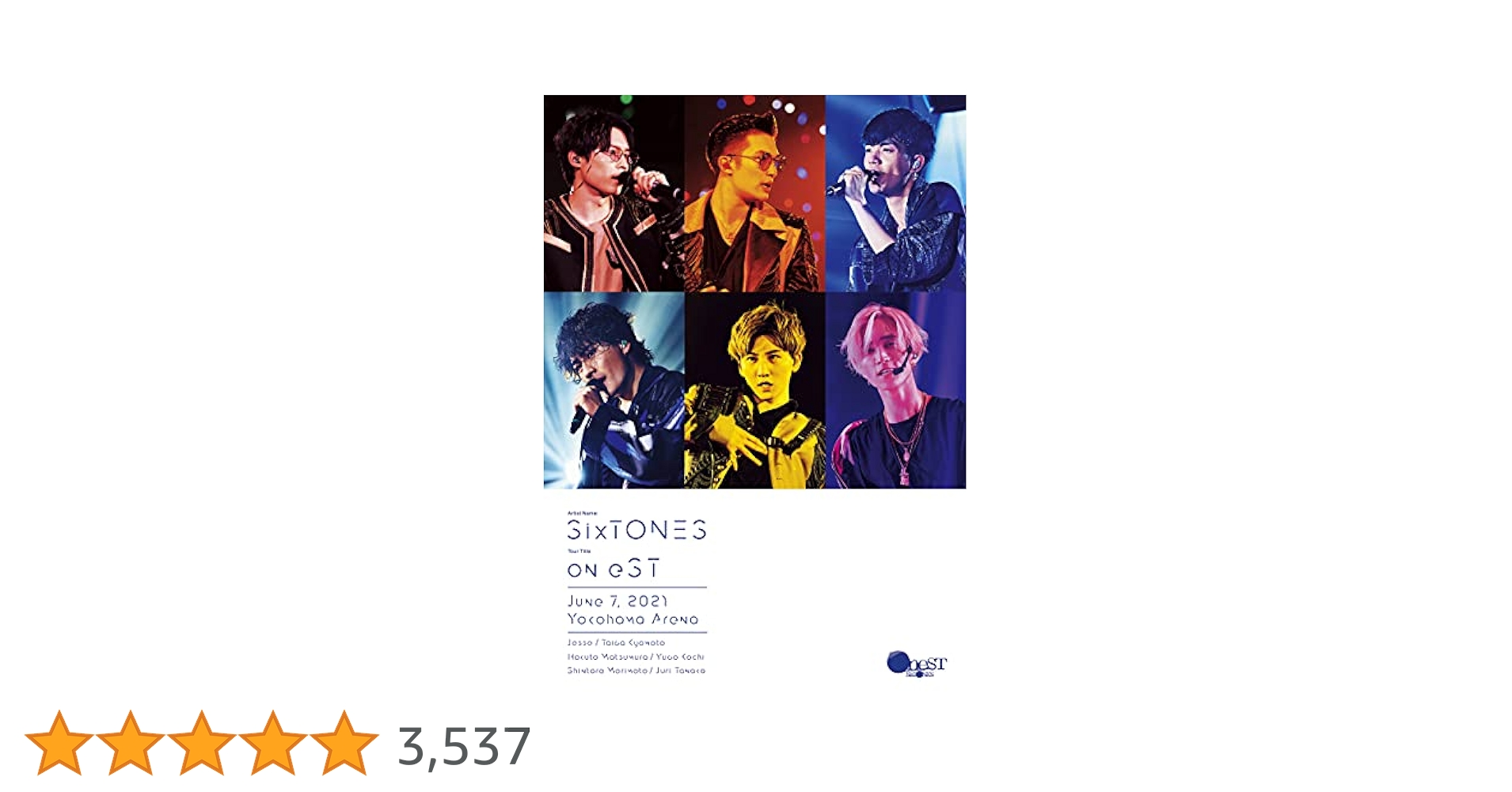 Amazon.co.jp: on eST (Blu-ray通常盤) : SixTONES: DVD