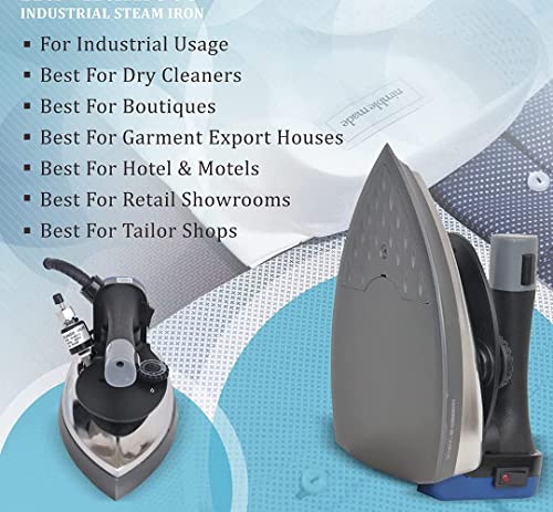 Image of Jaguar steam iron ES300L Premium Model 2026- 1800W, Big Base, 4.2L Bottle, Anti-Shine Teflon Shoe. For industrial and commercial use. Original Pro Base. Siltisilverstar Steam Iron