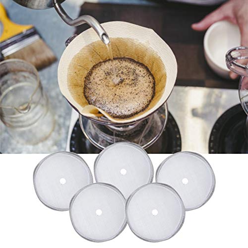 Coffee Press Filters Screen 5Pcs Stainless Steel Filter Mesh Screen Replacement for 350ml French Press Coffee Maker Home Kitchen - Image 3