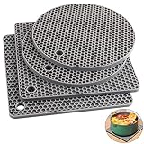 Silicone Trivet Mats, Silicone Pot Holders for Hot Pots and Pans. Heat Resistant Counter Mats for...