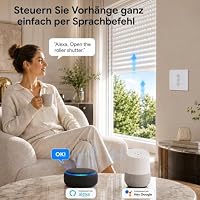 LoraTap 2 x Rollladenschalter, verstellbare Öffnung, Schalter für Jalousien, WiFi, kompatibel mit Alexa Google Home für Sprachsteuerung, intelligenter Timer, Wandmotor – Ansicht 4