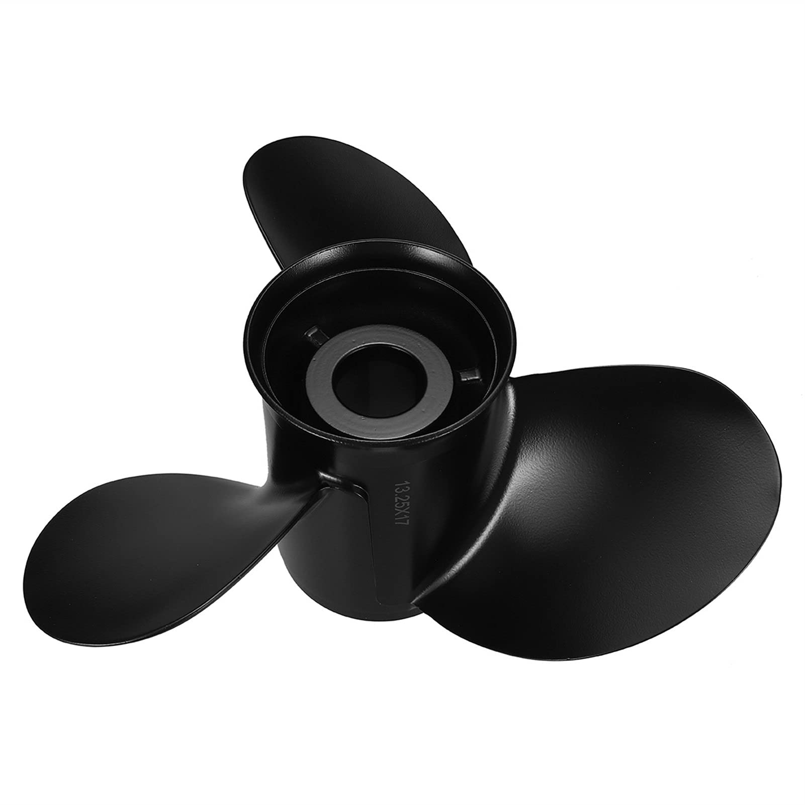 Elica fuoribordo per barche marine, 13,25 x 17, in lega di alluminio, design a 3 lame, adatta a motori da 60 125 HP, set completo di accessori per una navigazione fluida