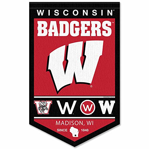 College Flags & Banners Co. Wisconsin Badgers Heritage History Banner Pennant