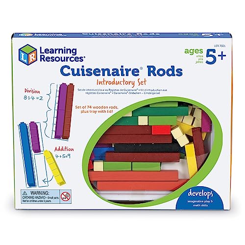 Regletas de Cuisenaire de Madera Learning Resources de 74 Piezas para 4 Años 5