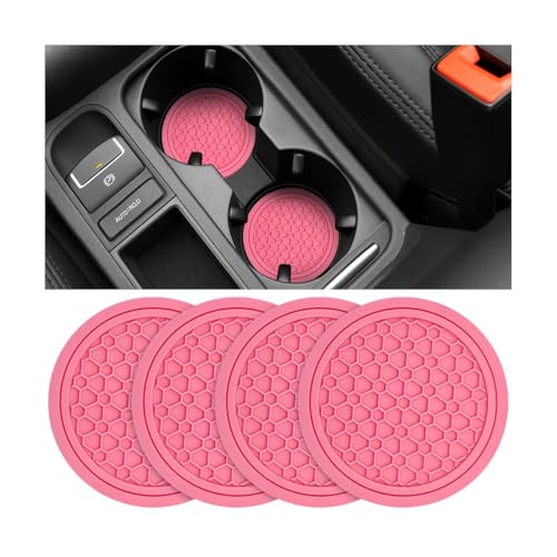 Portavasos para auto universales 4 piezas rosa miniatura 1