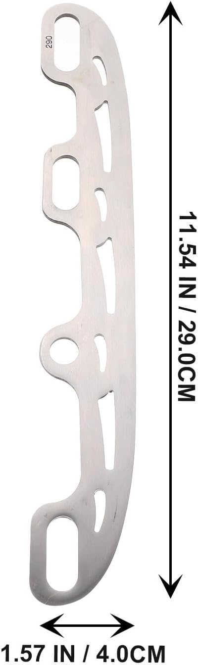 balacoo Ice Skate Replacement Blades 2Pcs Stainless Steel Hockey Skate Accessories with 16 Edge Plugs for Figure and Roller Hockey Skates