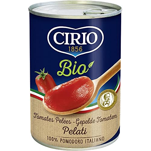 Tomates Pelées Bio 400G - Les délicieuses pépites de CIRIO pour vos conserves maison - Lot De 4