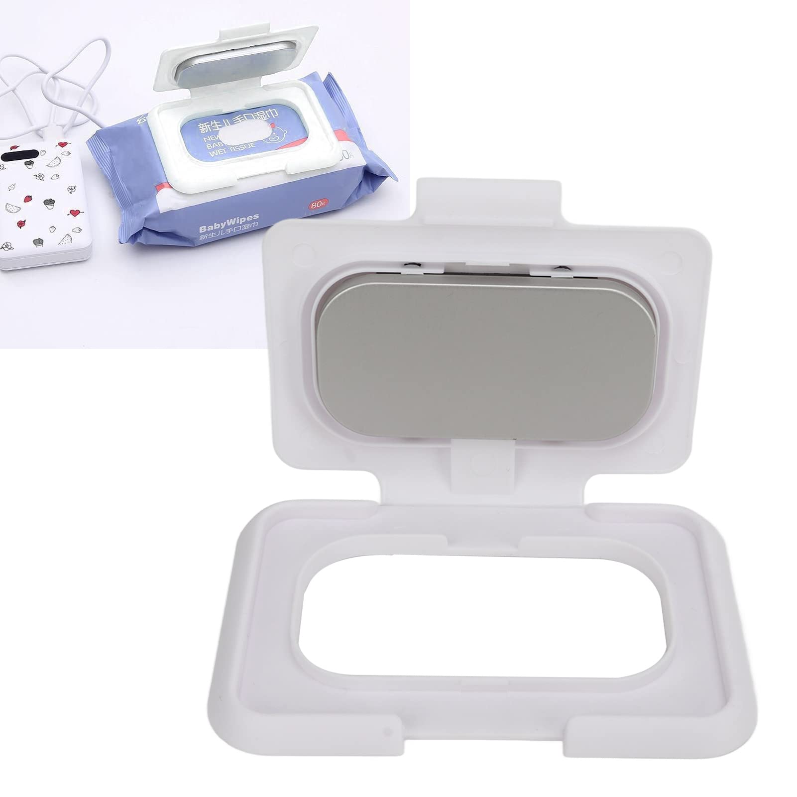 Baby Wipe Warmer, Wipes Dispenser Constant Temperature Lightweight Smart Sensor for Infants for Outdoor (White)