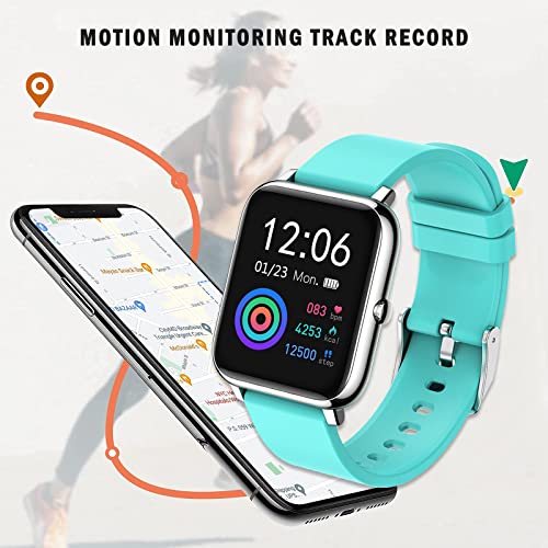 SUPBRO Smartwatch1.4 Zoll Touch-Farbdisplay Armbanduhr Fitness Tracker mit Blutdruckmessung,Herzfrequenz,Schlafmonitor, Sportuhr IP67 Wasserdicht Schrittzähler für Damen Herren