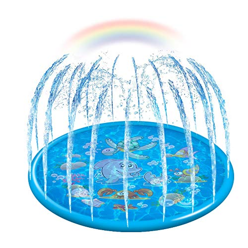 econoLED Sprinkler Pad,Splash Play Wading Pool 68" Sprinkle Summer Outdoor Party Water Toys