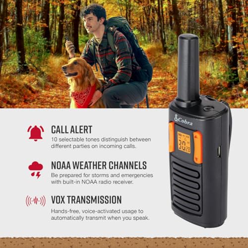 image for Cobra RX180 Walkie Talkies (2-Pack) – Lightweight, Easy-to-Use Compa