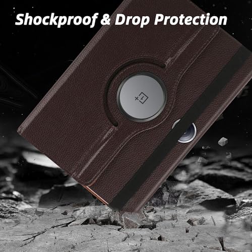 Image of TGK 360 Rotatable Smart Flip Case Cover for OnePlus Pad 2 12.1 inch Tablet (Brown)
