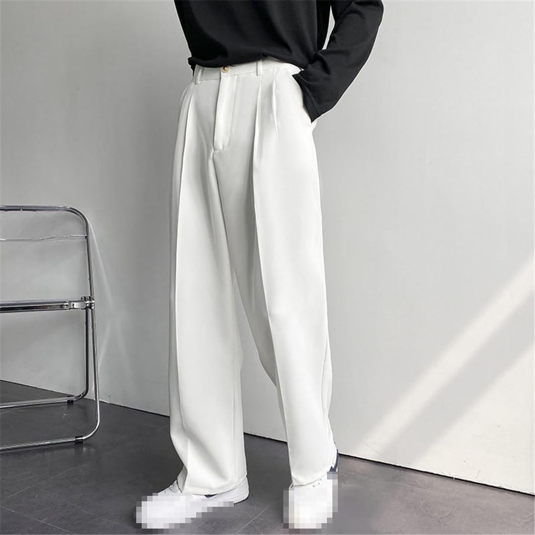 Pantalones De Traje De Pierna Ancha para Hombre Pantalones Rectos Casuales