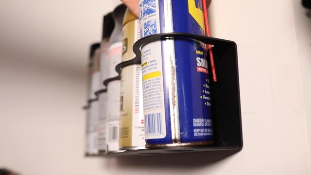 Koova Wall Mount Air Tool Holder With 3 Can Storage - Metal USA-Made Garage Organizer
