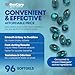GenCare Maximum Strength Nighttime Sleep Aid Supplement for Adults Deep Sleep Pills with Diphenhydramine HCl 50mg to Fall Asleep Faster- Strong Non-Habit Forming PM Sleeping Relief [96 Softgels]