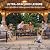 Aoxun 10' x 12' Outdoor Wood Gazebo, Hardtop Gazebo Permanent Wooden Pavilion with Galvanized Steel Double Roof, for Patio, Garden, Deck, Cedar Wood, Natural