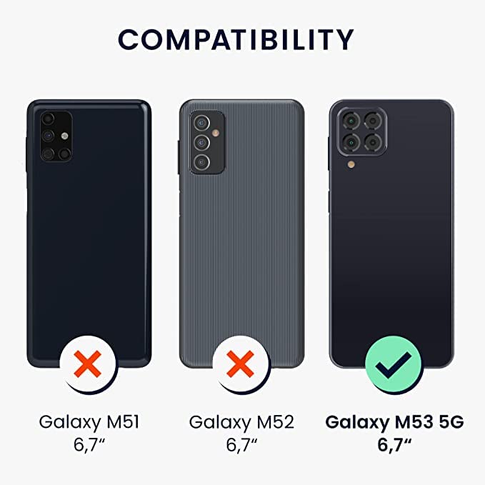 Image of DIZORO Microfiber Candy Case Compatible for Samsung M53 5g Smooth Touch Cushion Liquid Soft Silicone Gel Rubber Phone Cases Non-Slip Full Body Protective Shockproof Back Cover - Purple