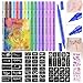 pens,Furniture  günstig Kaufen-PFARRER Temporäre Tattoo Markers for Skin, Tattoo stifte für die haut 15 Body Markers + 64 Large Tattoo Stencils & 2 sheets Glow Stickers for Kids and Adults, Dual-End Tattoo Pens ZYH2310001KIT