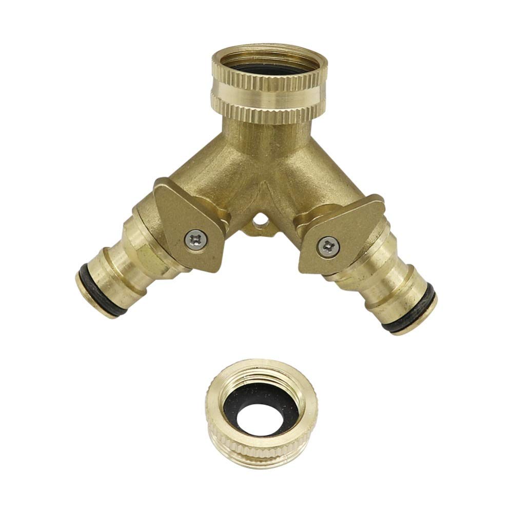 Accessori di Giunzione per Tubi Flessibili Filo Irrigazione Femminile valvole in Ottone Rubinetto 'acquedotto Agricoltura Garden connettore Tubo Flessibile 2-Vie valvole 5 Pz