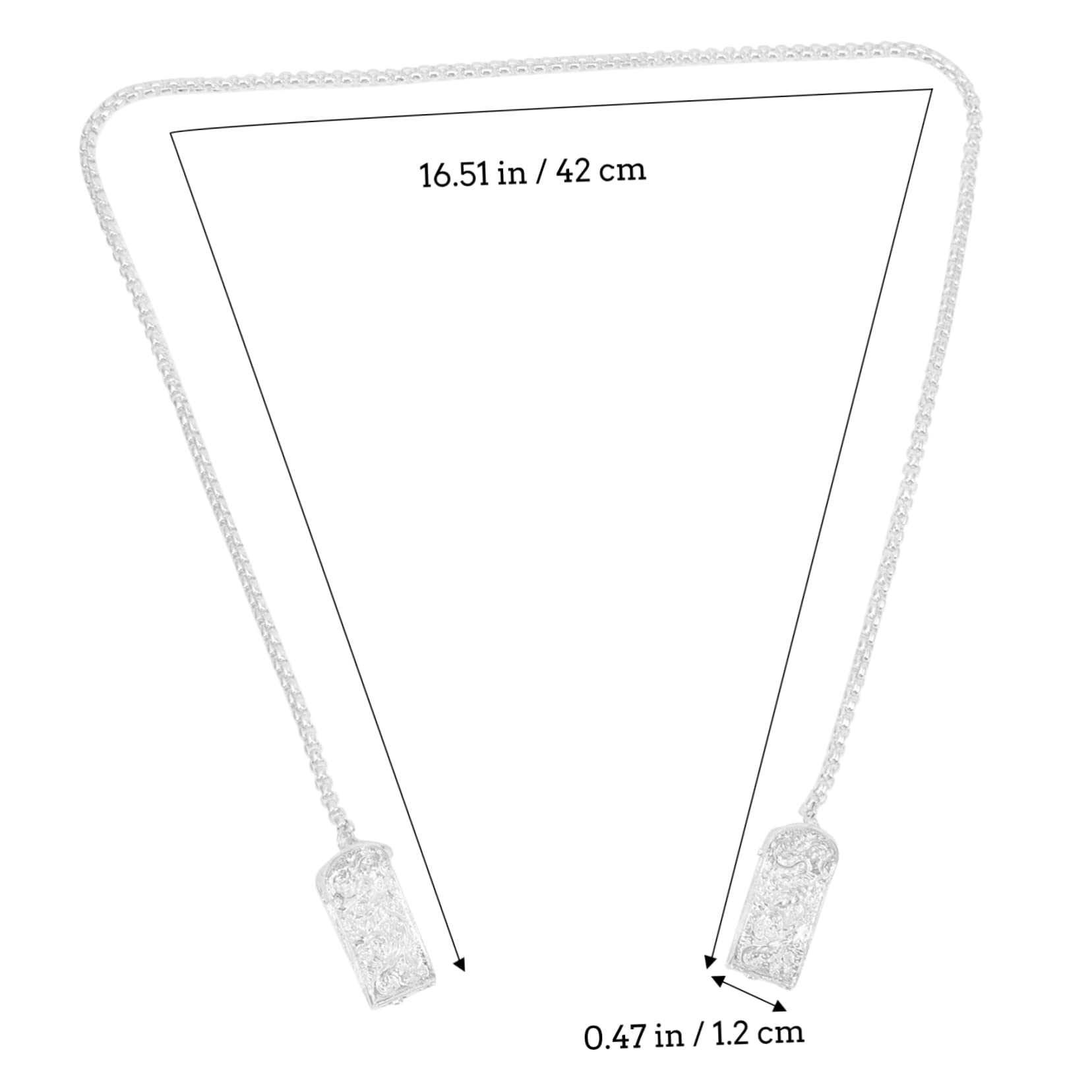 SUPVOX Convenient Baby Food Bag Metal Bib Clip Chain Universal Napkin Clip for Newborn Toddler and Adult Bibs