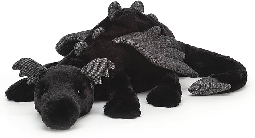 Amazon.co.jp: ジェリーキャットオニキスドラゴンのぬいぐるみ。巨大な