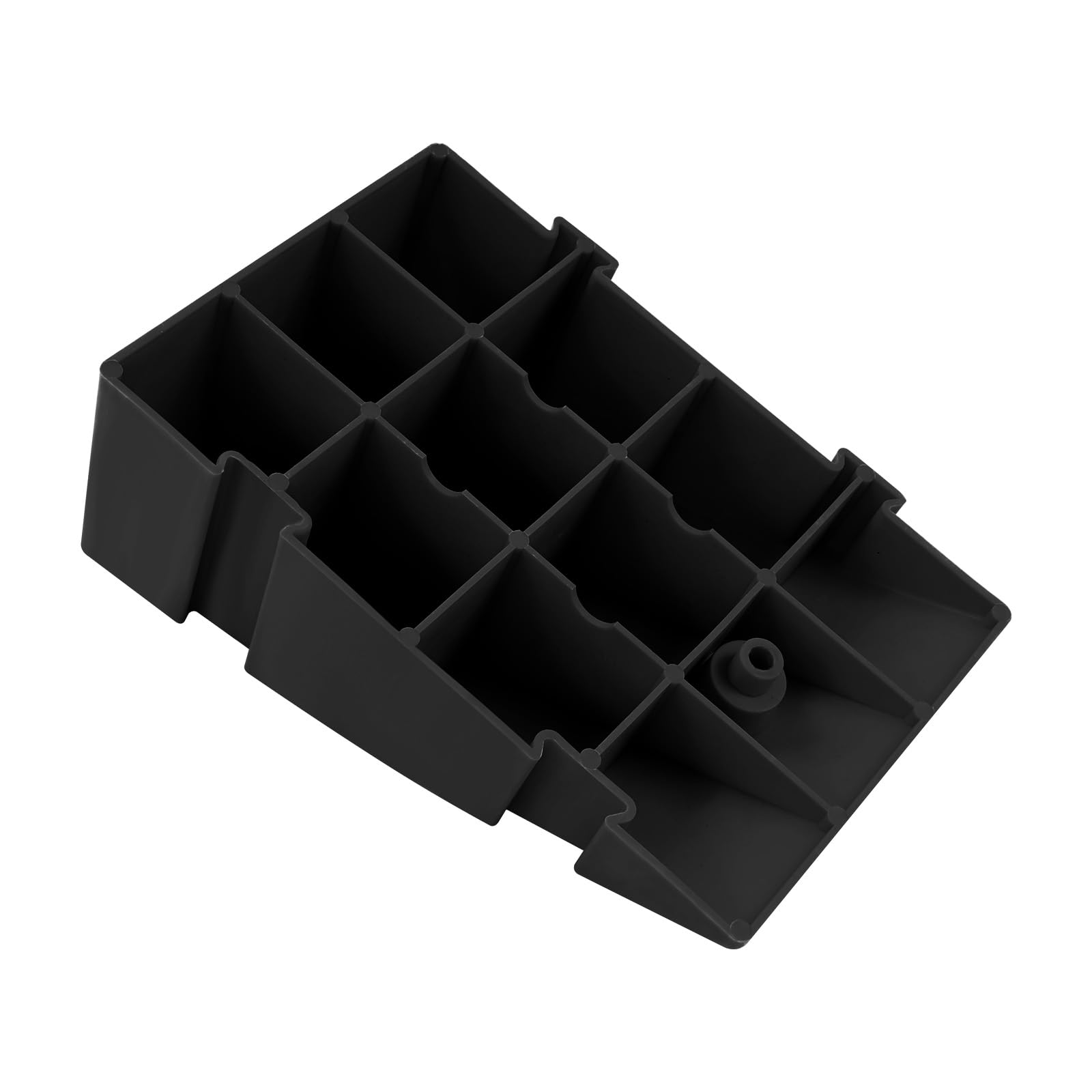 Rampa per marciapiede per gradini alti da 16 cm, 2 pezzi, portatile, antiscivolo, in plastica, per vialetto, stazione di ricarica per marciapiede auto (nero, 16 cm)