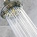 6 Function Adjustable Luxury Shower Head - High Pressure Boosting, Wall Mount, Bathroom Showerhead For Low Flow Showers, 2.5 GPM - Polished Brass