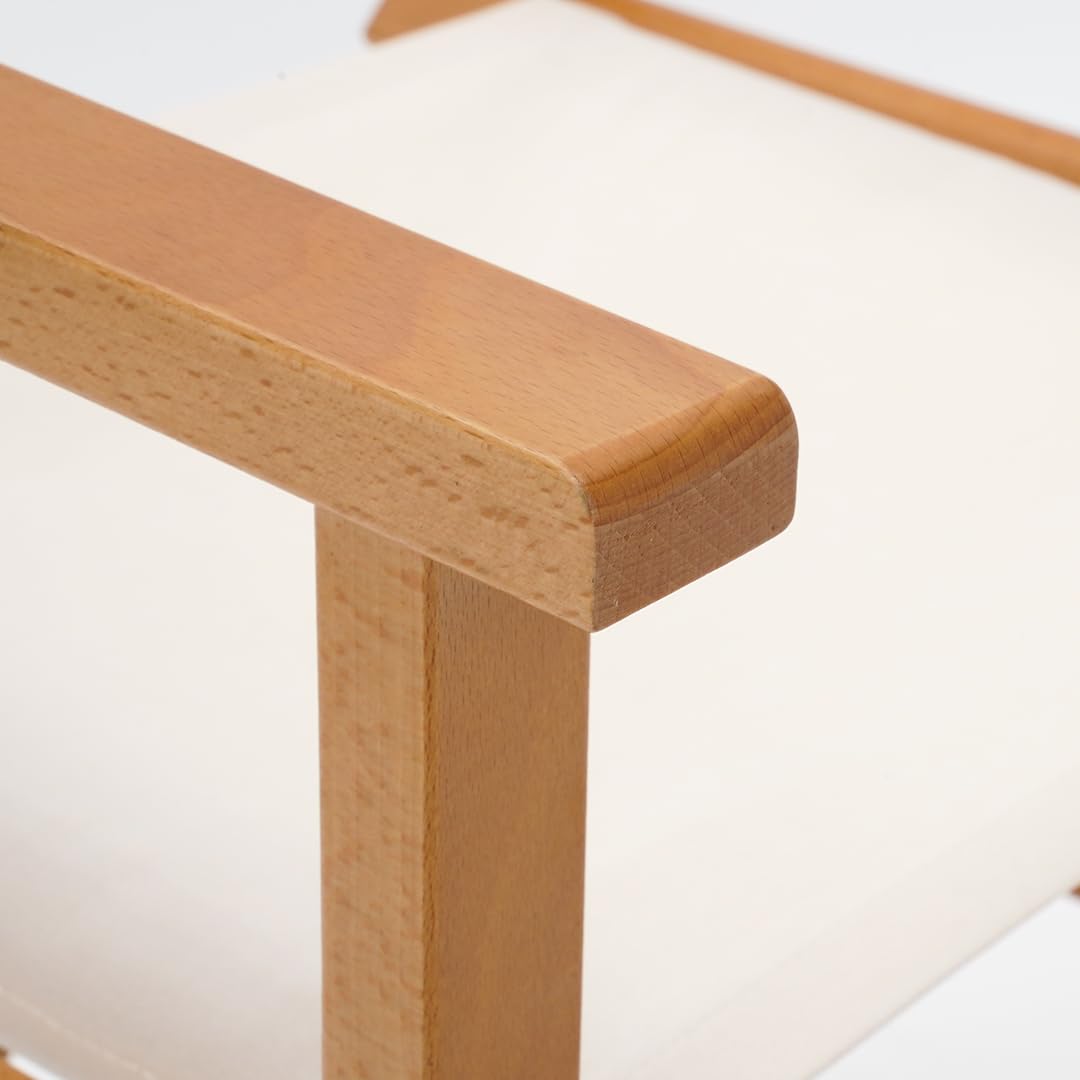 Danieli - Sedia da Regista in Legno per Esterni - Sedie Pieghevoli da Giardino in Legno di Faggio - Telo 100% Acrilico in Diverse Colorazioni - Ideali per Giardino, Terrazza, Spiaggia (Tortora)