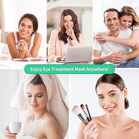 BREYLEE Aloe Vera Eye Masksâ 60 Pcs - Puffy Eyes and Dark Circles Treatments â Look Younger and Reduce Wrinkles and Fine Lines Undereye, Improve and Firm eye Skin - Pure Natural Material Extraction: Green