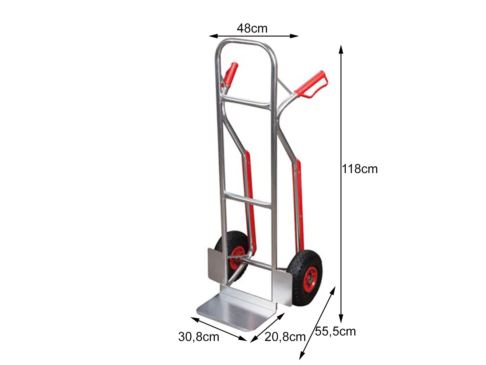 PEREL - OHT10 Robuste Aluminiumrahmen Sackkarre, Belastung 150 kg 175935
