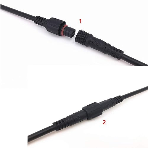 Miniatura 5 de 6 pares de conectores impermeables negros de 3 pines, conector impermeable macho hembra, conector LED, conector impermeable de 3 pines, para luces