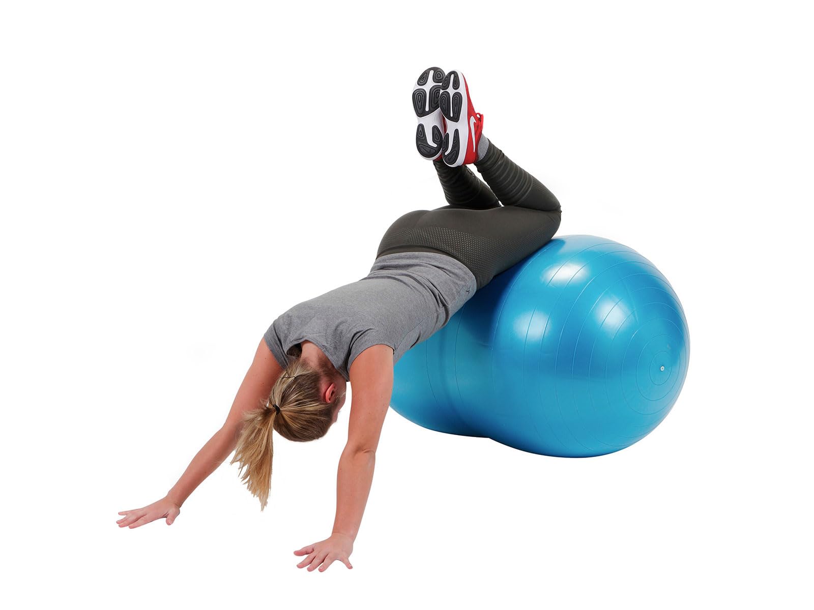 Gymnic Physio Roll Plus, Pelota Doble para Fisioterapia, con Sistema antiexplosión y Sistema BRQ, Ideal para Ejercicios de Equilibrio, coordinación y rehabilitación motora
