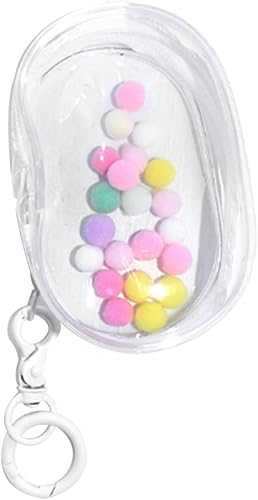 Miniatura 10 de Vitrina transparente con llavero para mini figuras, estuche portátil de almacenamiento de muñecas, bolsa colgante para llavero