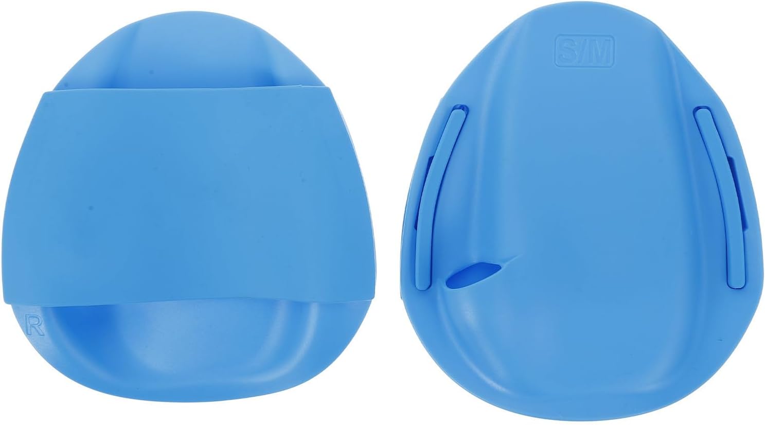 Unisex Swimming Hand Paddles One Pair Blue Silicone Plastic Training Gloves | Adjustable Fit, Flexible Hand Protection, Warm Comfort for Pool Sessions