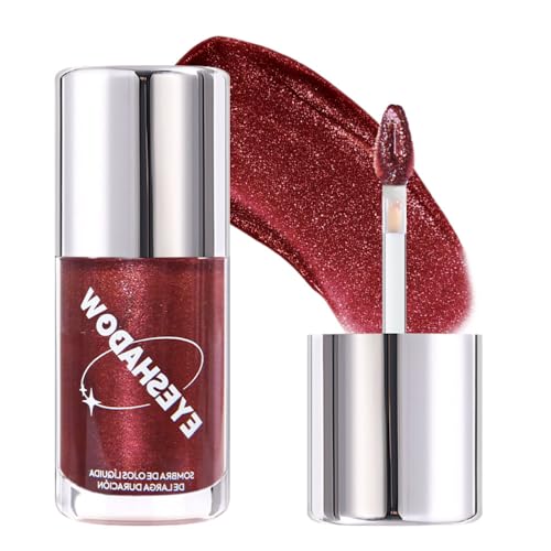 Image of SUAKE Liquid Sparkling Glitter Eye Shadow - Rose Gold Cherry Eyeshadow, Eyeliner, Eyelid Shimmer Highlight Makeup, Highly Pigmented sombra de para ojos,Waterproof Quick-Drying (06Rose#)