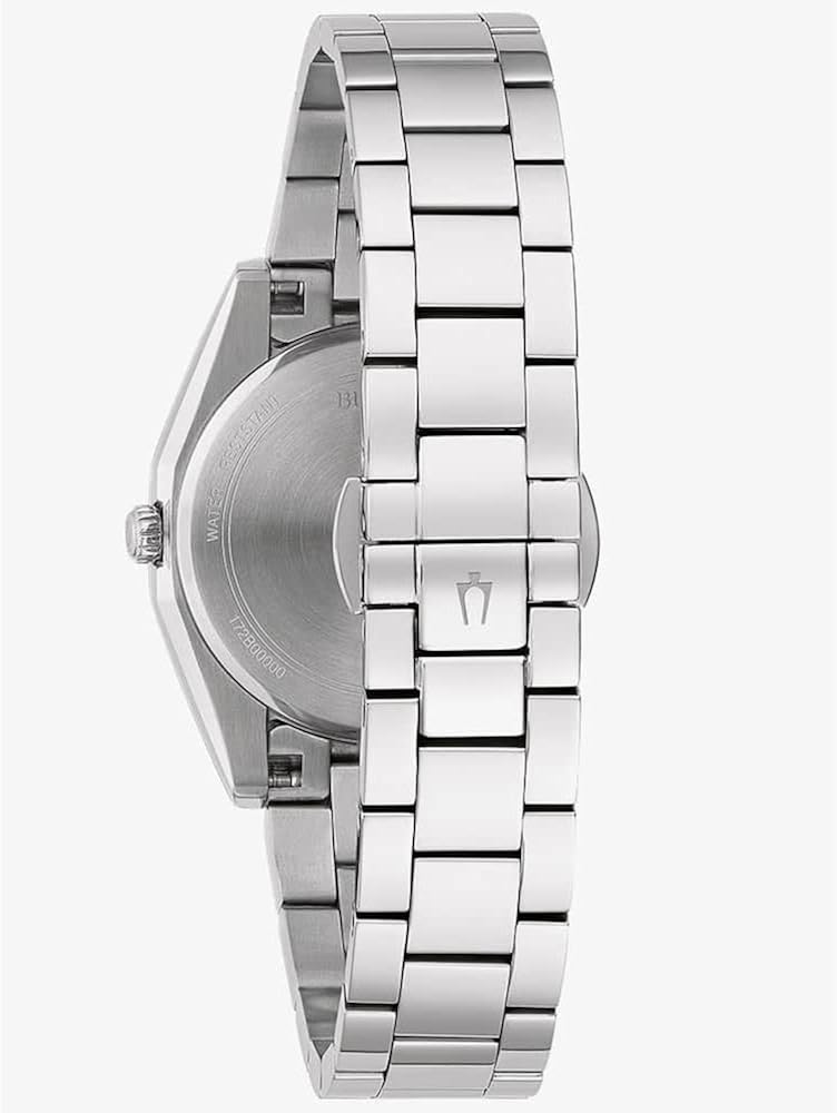 Bulova Orologio Analogico al Quarzo Donne con Cinturino in Acciaio Inossidabile 96P228 Bulova Orologio Analogico al Quarzo Donne con Cinturino in Acciaio Inossidabile 96P228