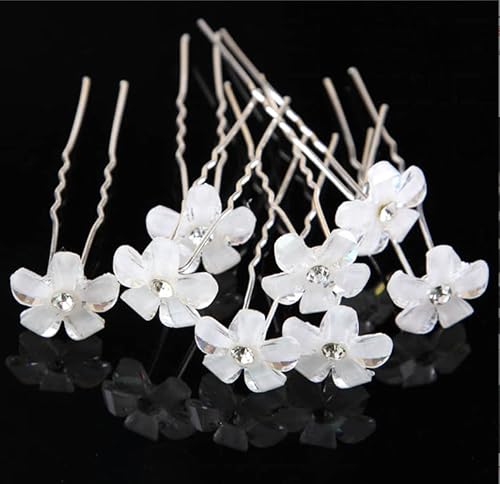Miniatura 7 de 40 horquillas para el pelo de boda para novia, BetterJonny Flower Crystal Pearl Pinzas para el cabello con diamantes de imitación, accesorios para