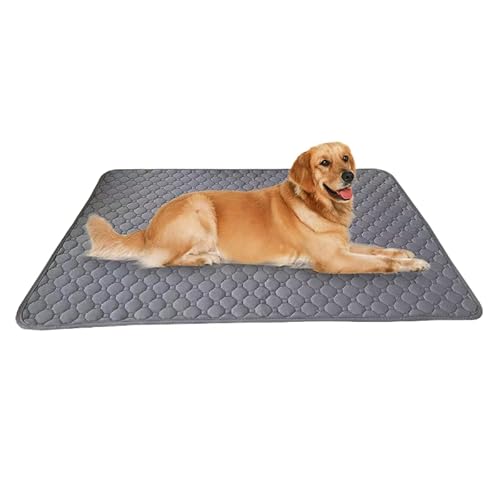 洗える ペットシーツ 犬 猫 犬用 ペットマット 防水マット ペット トイレシート おしっこシート 速乾 下敷き ペット用 介護用 ペットマット 防水マット おしっこパッド トイレ下敷きマット 滑り止め 漏れ防止 (グレー, 35*50cm(XS))